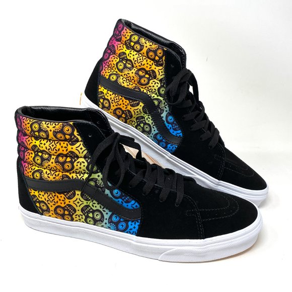 Vans Other - VANS Sk8-Hi Dia De Los Muertos Suede High Top Shoes Canvas Mens Size VN0A4U3C5BB